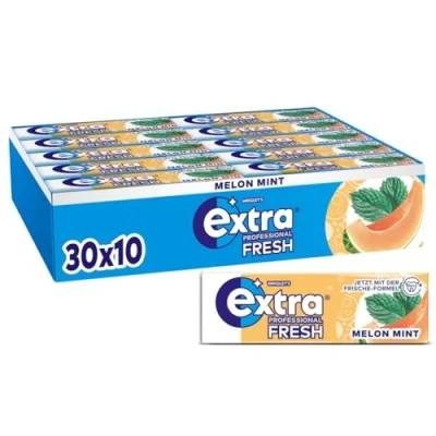 Abbildung von Extra Professional Fresh Melon Mint, Zuckerfreier Kaugummi, Multipack mit 30x10 Dragees, Für frischen Atem