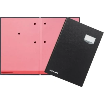 Abbildung von Pagna 24202 04 Unterschriftsmappe, 20 teilig mit ECO Einband, rosa Löschkarton schwarz