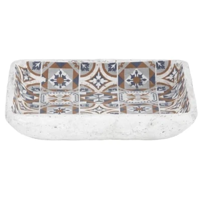 Abbildung von esschert design Blumentopf, Vogelbad Portugiesische Kacheln 26x26cm Vogeltränke