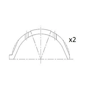Abbildung von Distanzscheibe, Kurbelwelle FAI AutoParts BT3009 STD