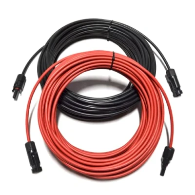 Abbildung von Solarkabel Verlängerungskabel Solarstecker schwarz rot 4 6mm² MC4 mit Solarmodule Solar Photovoltaik flexibel UV beständig (2X 20m 6mm²)