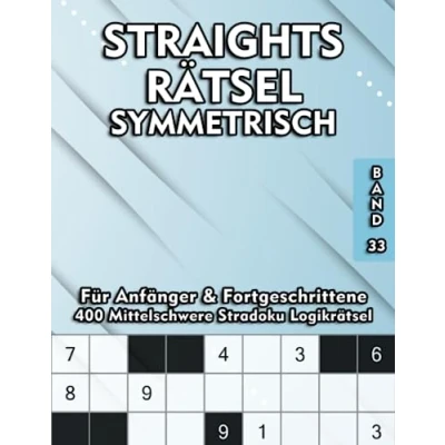 Abbildung von Symmetrische Str8ts: Straights Rätselbuch mit 400 Mittelschweren Aufgaben