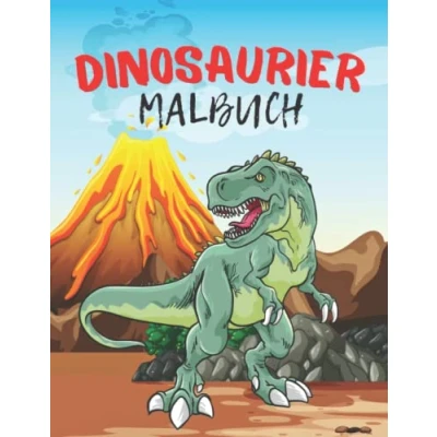 Abbildung von Dinosaurier Malbuch für Kinder ab 6 Jahren: Das große Dino mit 50 fantastischen Motiven zum kreativen Ausmalen. Prähistorische Färbung Jungen &amp; Mädchen