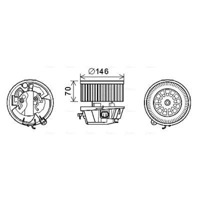 Abbildung von PRASCO CN8296 Elektromotor, Innenraumgebläse 12 PEUGEOT: 307 CC, Schrägheck, SW