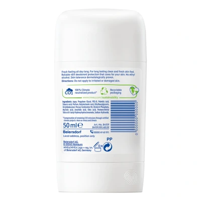Abbildung von NIVEA Fresh Natural 48 H Deodorant Stift für Damen 50 ml