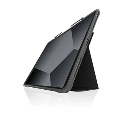 Abbildung von STM Bags Dux Plus Schutzhülle kompatibel mit Apple iPad Pro 11&quot; (2022 2018) schwarz/transparent (Apple Pencil Halterung, Militär Standard, Wasserabweisend, Standfunktion, Wake/Sleep)