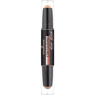 Abbildung von essence CONTOURING duo stick, Konturstift, Nr. 40, Braun, mattierend, definierend, sofortiges Ergebnis, matt, vegan, ölfrei, ohne Parfüm, Alkohol, 1er Pack (2.76g)