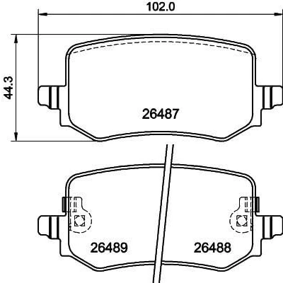 Abbildung von HELLA 8DB 355 042 851 Bremsbelagsatz mit akustischer Verschleißwarnung Zubehör HYUNDAI: Tucson, KIA: Sportage V