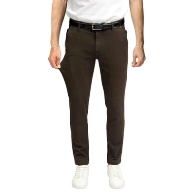 Abbildung von Performance Structure Pants Herren Dunkelbraun (Größe 28W/32L) Stilvolle Slim Fit Hosen Stretch Angenehme Männer für Business &amp; Freizeit