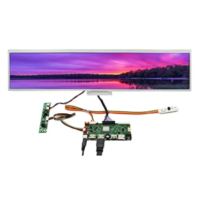 Abbildung von VSDISPLAY 61 cm (24 Zoll) 1920x360 DV240FBM NB0 IPS Stretched Bar LCD Bildschirm mit HDMI USB SD Controller Board, für Maruqee Monitor/Supermarkt Werbung Panel