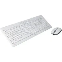 Abbildung von CHERRY STREAM DESKTOP RECHARGE, Kabelloses Tastatur Maus Set, Deutsches Layout (QWERTZ), 2,4 GHz Funk, Leiser Tastenanschlag, Wiederaufladbar, Weiß Grau