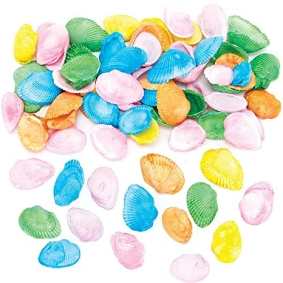 Abbildung von Baker Ross AX901 Pastellfarben Muscheln zum Basteln Packung mit 150 Stück, für Kinder Dekorieren, Gestalten und Ausstellen