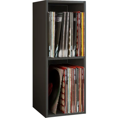 Abbildung von VCM CD Regal Holz Schallplatten LP Stand Platto 2fach, 1 tlg.