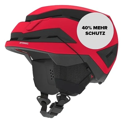 Abbildung von ATOMIC BACKLAND Skihelm leicht &amp; sicher Red Größe S Maximale Stoßdämpfung Active Aircon Belüftungssystem 3D Ear Pads + 360 Fit System für perfekten Sitz Kopfumfand 51 55 cm