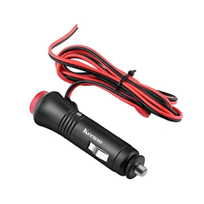 Abbildung von Keenso Auto Zigarettenanzünder Stecker Adapter, 12V 24V mit Ein/Aus Schalter 1,5m Verlängerungskabel (1 Stk)