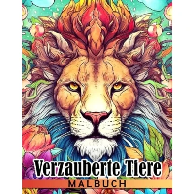 Abbildung von Verzauberte Tiere Malbuch: Magische Ausmalbilder mit einzigartigen floralen Mustern und Tieren für Jugendliche Erwachsene um die Kreativität zu entfesseln