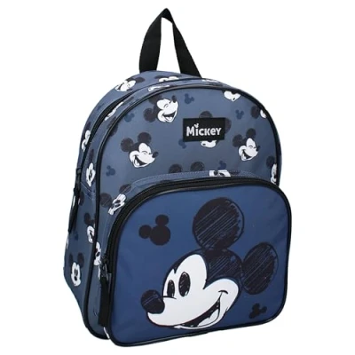 Abbildung von Vadobag Mickey Mouse FRIENDSHIP FUN Rucksack für Kinder Schule Kindergarten Farbe Dunkelblau Abmessungen 29 x 23 8 cm, dunkelblau, Einheitsgröße