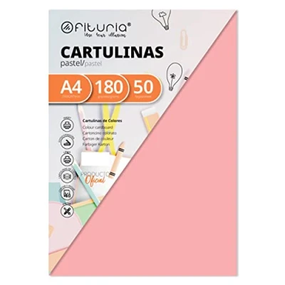 Abbildung von Pack 50 Cartulinas Color Salmon Tamaño A4 180g
