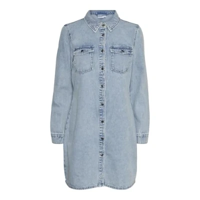 Abbildung von Vero Moda Vmjennie Dress MIX Jeanskleid, Damen, Größe: XS, Light blue denim