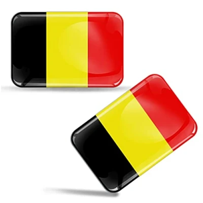 Abbildung von Biomar Labs® 2 x Aufkleber 3D Gel Silikon Stickers Belgien Belgium Belgisch Flagge Fahne Flag Auto Motorrad Fahrrad Fenster Tür PC Handy Tablet Laptop F 39