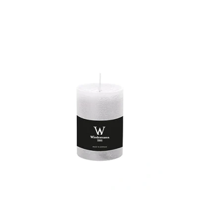 Abbildung von Wiedemann Marble Rustik Kerzen, Stumpenkerzen, Weiß 100 x Ø 68 mm