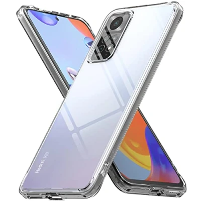 Abbildung von Ringke Fusion Kompatibel mit Xiaomi Redmi Note 11 Pro und 5G Hülle, Stoßfeste Transparente Rückseite TPU Rahmen Schutzhülle Band Löcher Clear