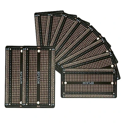 Abbildung von EPLZON Prototype Board Lötbares Breadboard Doppelseitig Leiterplatte PCB Circuit zum Schweißen von,DIY elektronische Artikel (Packung mit 10 Stück,Schwarz)