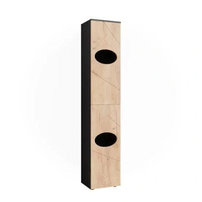 Abbildung von Vicco Wäscheschrank Irma, Anthrazit/Goldkraft Eiche, 37.2 x 192 cm