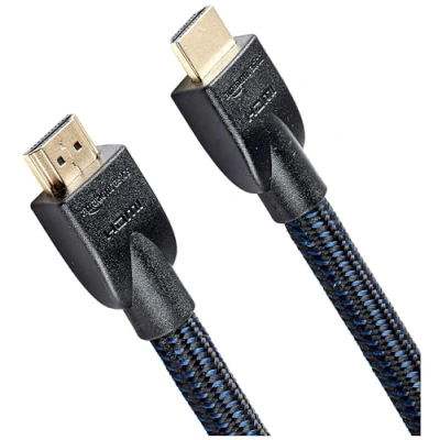Abbildung von Amazon Basics Geflochtenes HDMI Kabel, Schwarz, 7.6 m