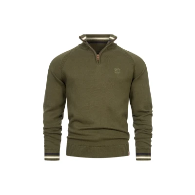 Abbildung von Indicode Jeans Swift Strickpullover, Herren, Größe: Small, Army