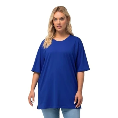 Abbildung von Ulla Popken PLUS SIZE TEE Tshirt basic, Damen, Größe: 54/56, Classic blue
