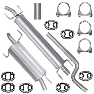 Abbildung von Auspuffanlage Schalldämpferset Auspuff für Opel Astra G 2 II Schrägheck 1.6i 8V 16V 1.8i