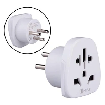 Abbildung von Israel Adapter Plug Reisen Typ H to an UK Englisch Britisch, US USA Amerika, EU Europe European, Asia Asien, China, Japan, Thailand, Ireland Irland Universal Weltweit Steckdose International 3 Pin