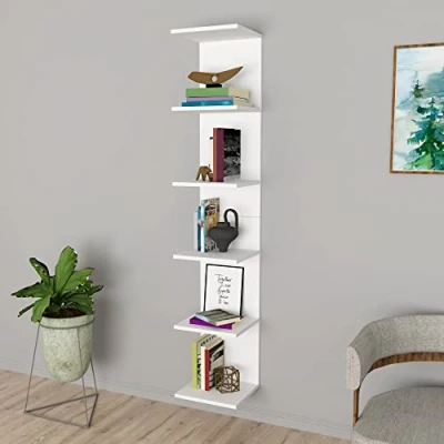 Abbildung von en.casa Wandregal, »Surahammar« Wandboard 6 Ablagefächer Weiß