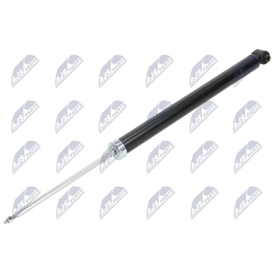 Abbildung von NTY A MZ 002 Stoßdämpfer Hinterachse Gasdruck Zweirohr Teleskop oben Stift, unten Auge MAZDA: 3 Hatchback, 5, 5