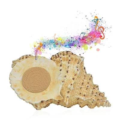 Abbildung von LEICKE Sea Shell Bluetooth Shower Speaker,Conch Wireless Speaker,Dust/Steam/Waterproof Speaker Small Portable for Bathroom,Beach,Sauna etc