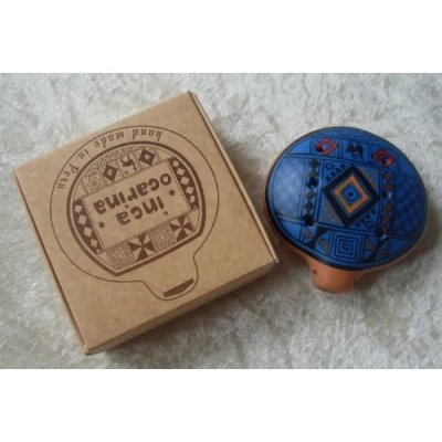Abbildung von Inkaflöte Ocarina, traditionell aus Peru, Fairtrade, marineblau