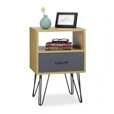 Abbildung von relaxdays Nachtschrank Retro