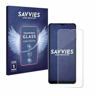 Abbildung von Savvies Panzer Schutz Glas für Samsung Galaxy A12 9H Hartglas, Anti Fingerprint, Displayschutz