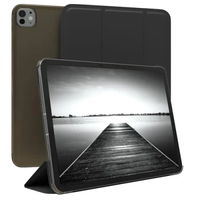 Abbildung von EAZY Case Hülle für iPad Pro 11&quot; [Modell 2024] 11 Zoll Tablet Cover Smartcase zum Aufstellen Klappcase mit Standfunktion Auto Sleep Wake Up Schwarz