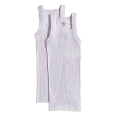 Abbildung von 2(x)ist Herren Essential Cotton Tank, Vierkant, 2 Stuk Baselayer Shirt, Reinweß, L EU