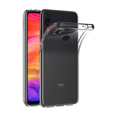 Abbildung von AICEK Hülle Compatible für Xiaomi Redmi Note 7 Transparent Silikon Schutzhülle Case Clear Durchsichtige TPU Bumper Handyhülle (6,3 Zoll)