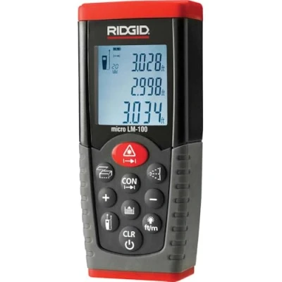 Abbildung von RIDGID 36158 micro LM 100 Laser Entfernungsmesser, Digitaler Distanzmessgerät bis 50 m