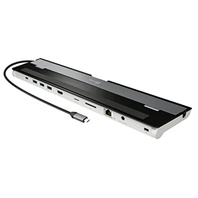 Abbildung von j5create USB C 4K HDMI Dockingstation (9 in 1), HDMI, 5Gbps A x3, Kartenleser, PD 100W, Gigabit Ethernet, Combo Audio Jack, für MacBook und Windows Laptops (JCD533)