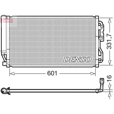 Abbildung von DENSO DCN05035 Klimakondensator mit Trockner R 134a BMW: 4 Coupe, Cabrio