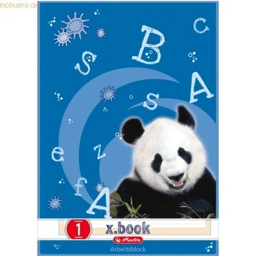 Abbildung von 5 x Herlitz Arbeitsblätterblock A4 50 Blatt Lineatur 1 FSC Mix