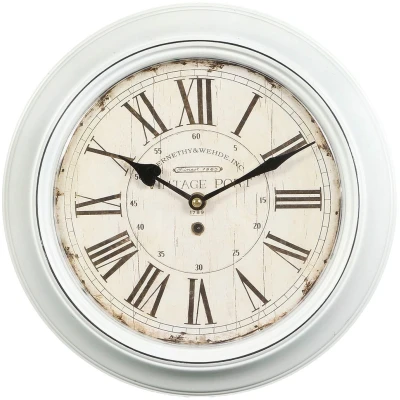 Abbildung von Ambiente Haus Wanduhr &quot;Wanduhr aus metall 30cm weiss&quot;
