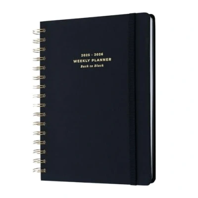 Abbildung von Kokonote Terminplaner 2025 2026 Kalender Buchkalender Back to Black Planer Schülerkalender Studienplaner 2025/2026 Wochenplaner Schulplaner A5 Schulanfang Geschenke Schulsachen Aesthetic