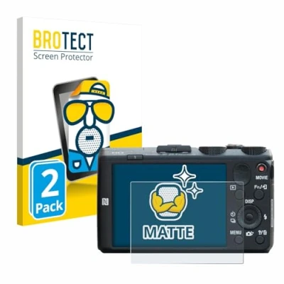 Abbildung von BROTECT Entspiegelungs Schutzfolie für Sony Cyber Shot DSC HX60 (2 Stück) Matte Displayschutz Folie, Anti Reflex, Fingerprint