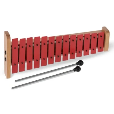 Abbildung von BSX GH13 GH13R Glockenspiele (13 Platten, Tonumfang c&#039;&#039; a&#039;&#039;&#039;) mit Tasche und Schlägelhalter rot, 847007